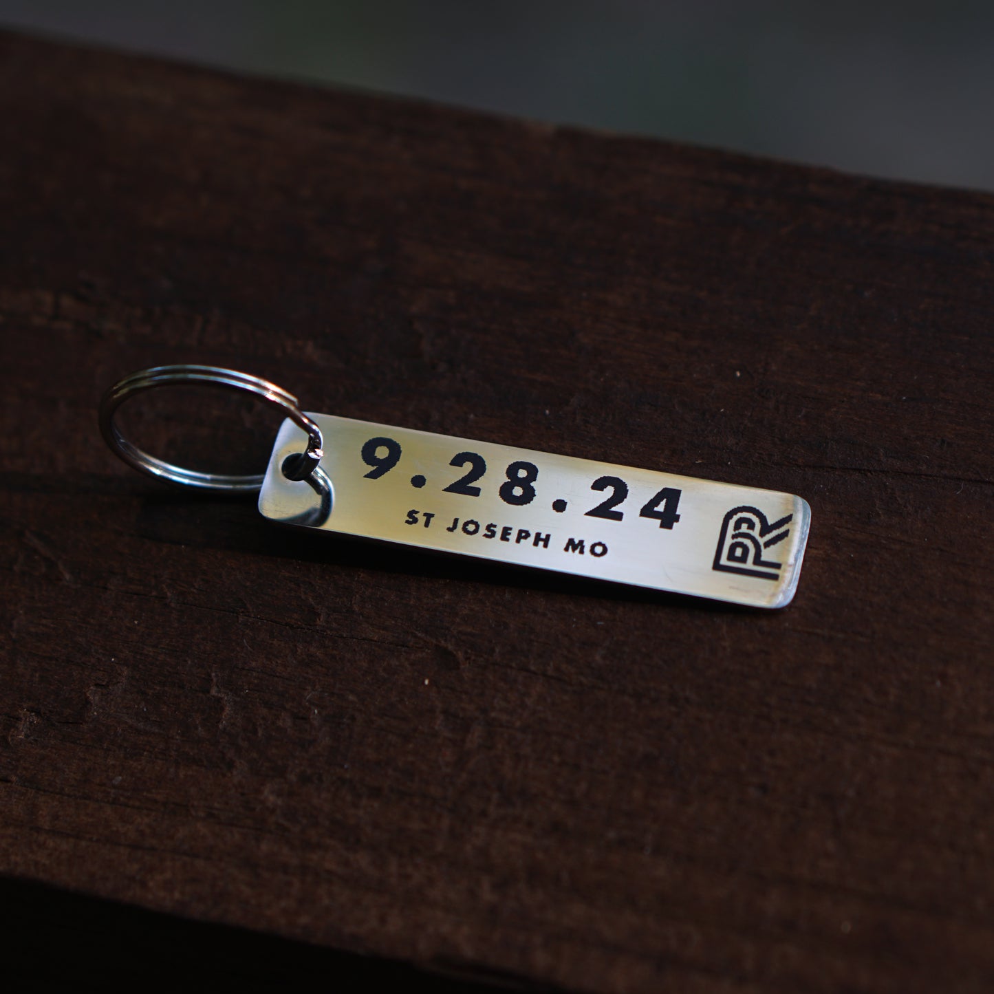 Custom Engraved Race Stats Bar Keychain