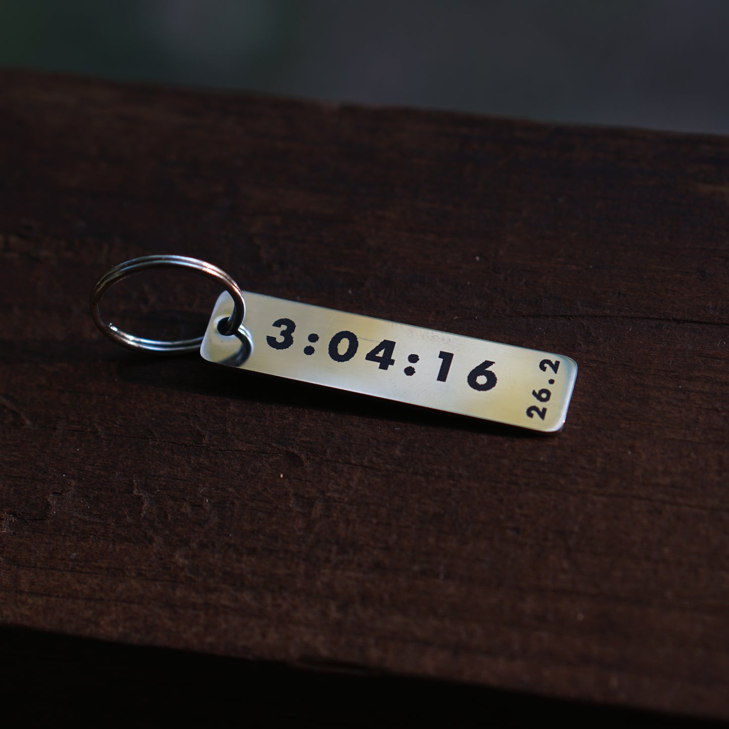 Custom Engraved Race Stats Bar Keychain