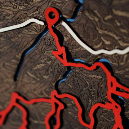 Dogwood Canyon Trail Run - Laser Engraved NFC Race Map