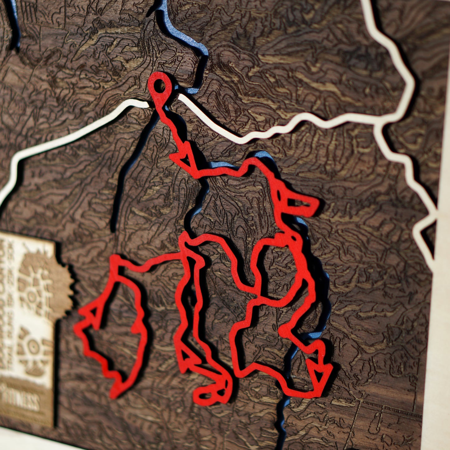 Dogwood Canyon Trail Run - Laser Engraved NFC Race Map