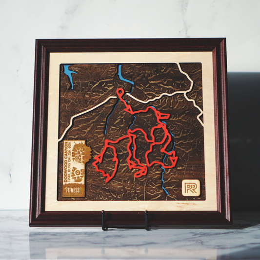 Dogwood Canyon Trail Run - Laser Engraved NFC Race Map