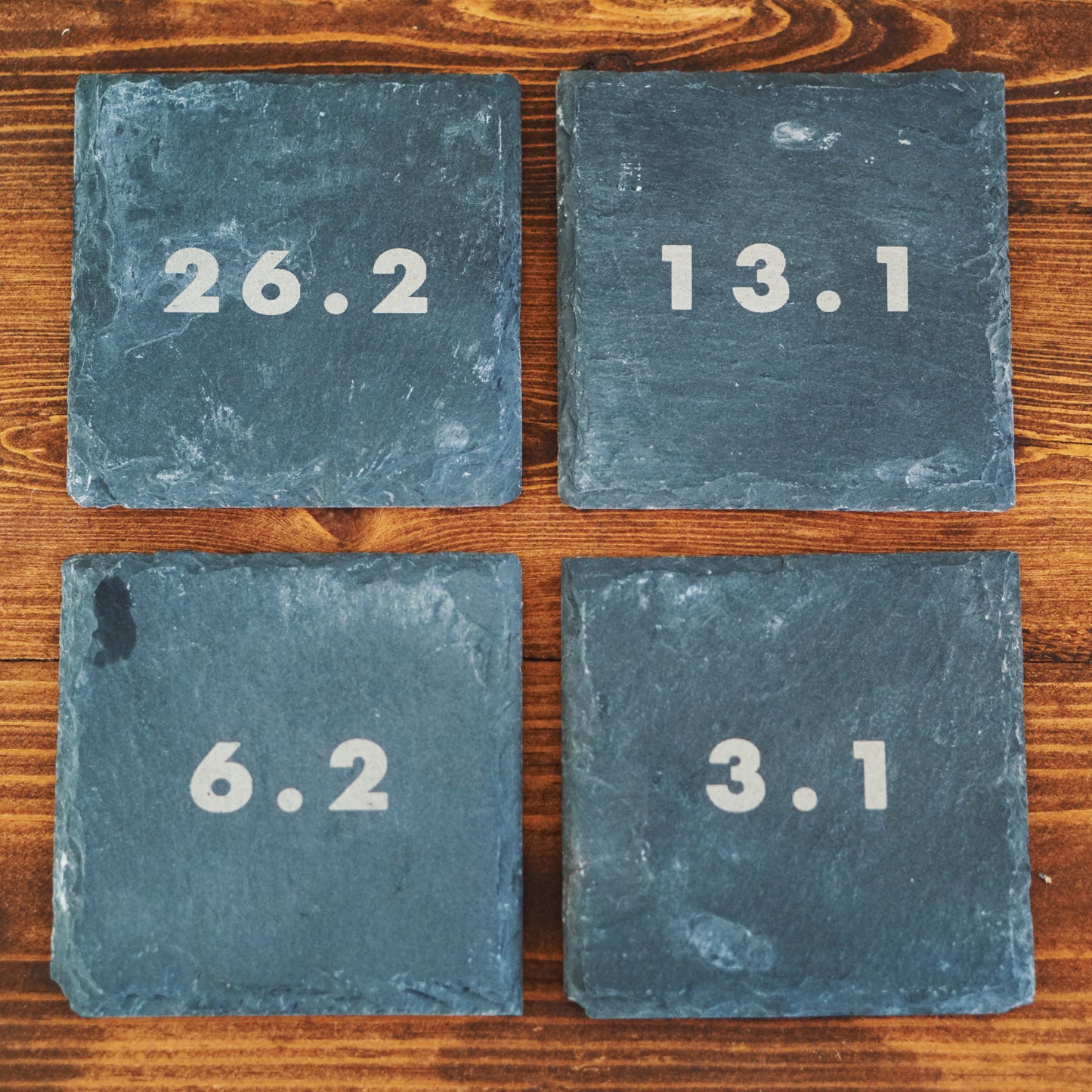 Mile Marker Slate Coasters - Set of 4