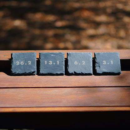 Mile Marker Slate Coasters - Set of 4