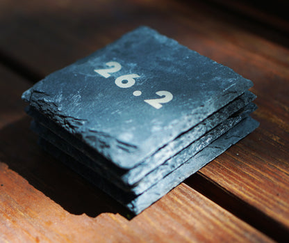 Mile Marker Slate Coasters - Set of 4