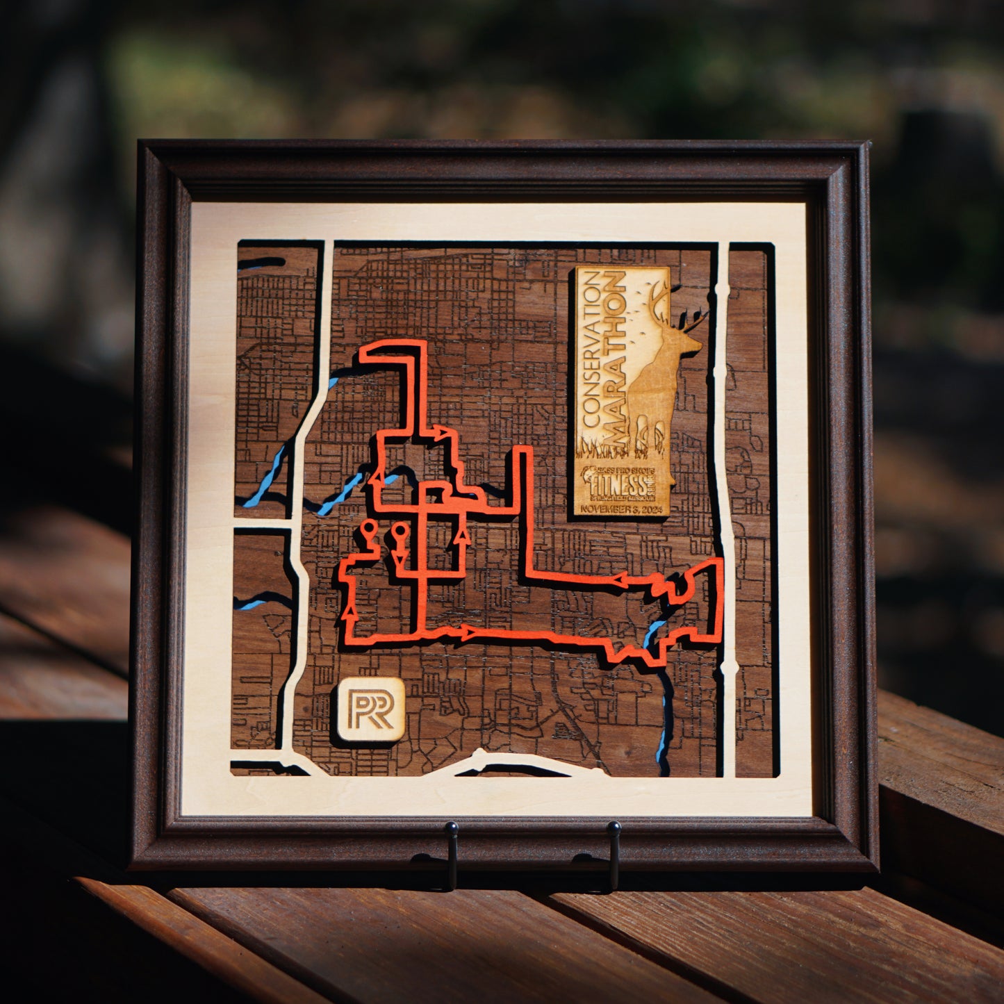 Custom Laser Engraved NFC Race Map