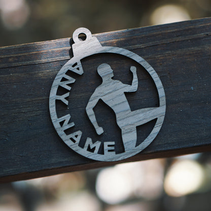 Custom Runner Ornament - Walnut