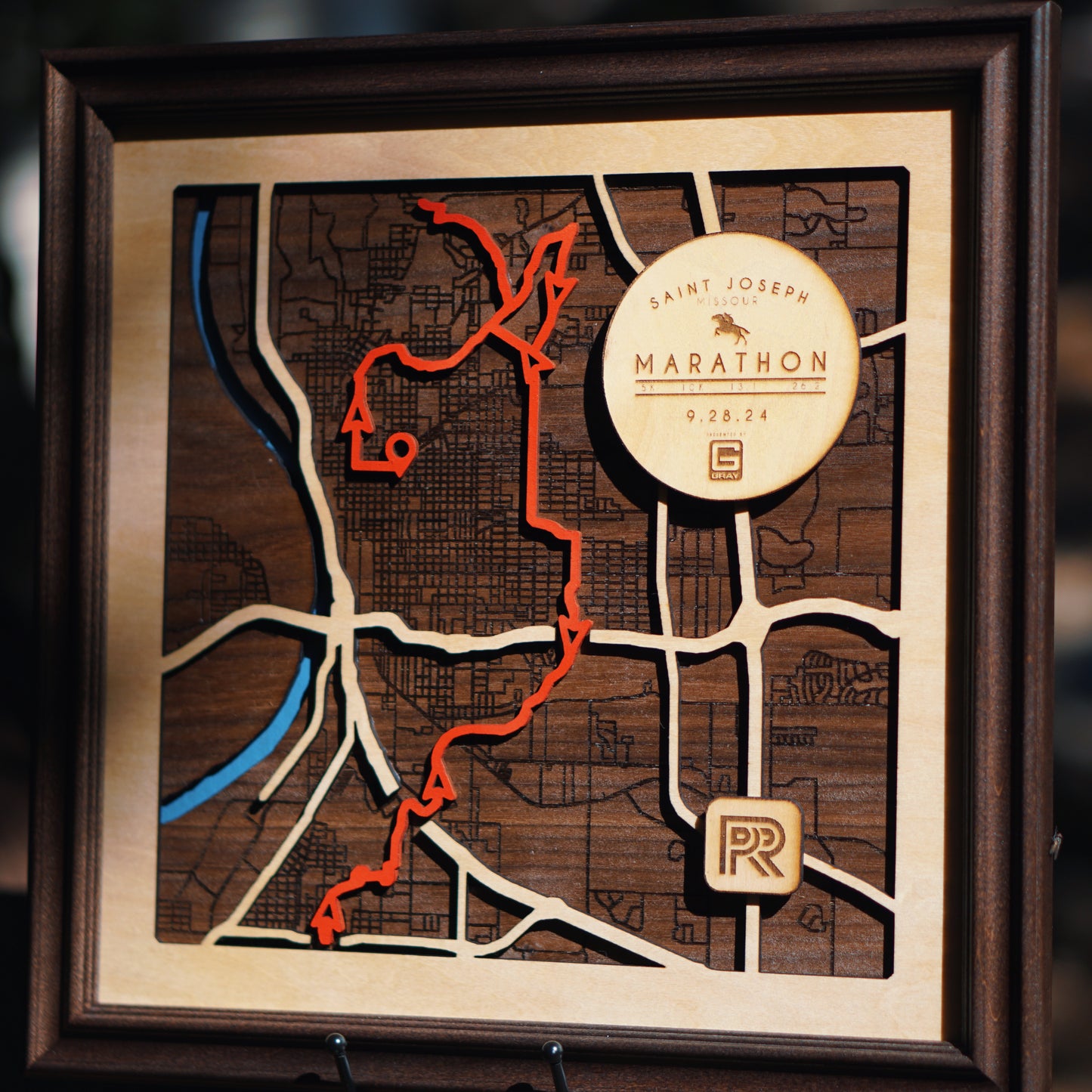 Custom Laser Engraved NFC Race Map