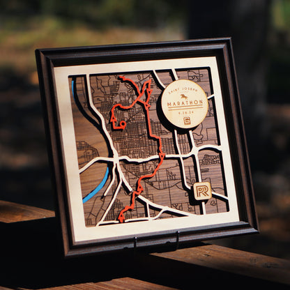 Custom Laser Engraved NFC Race Map